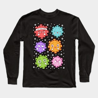 cute covid corona virus Long Sleeve T-Shirt